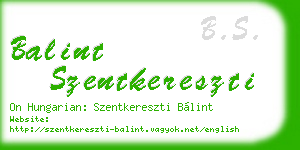 balint szentkereszti business card